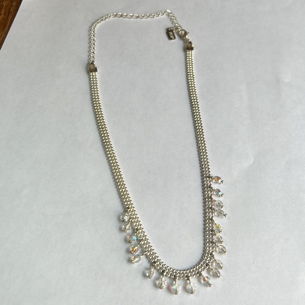 1928 Vintage Timeless Silver Choker Statement Necklace - Picture 6 of 12